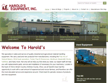 Tablet Screenshot of haroldsequipment.com
